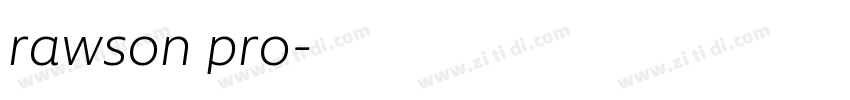 rawson pro字体转换
